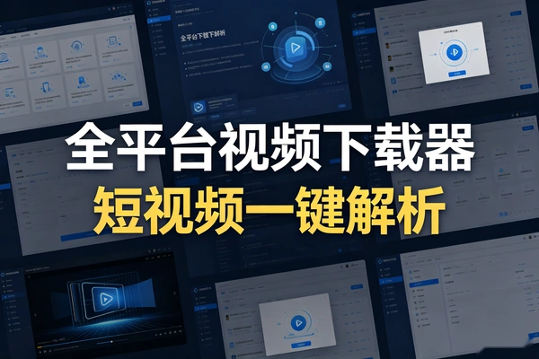 全平台视频下载器！支持视频号、抖音、快手、小红书，各大短视频平台一键解析下载