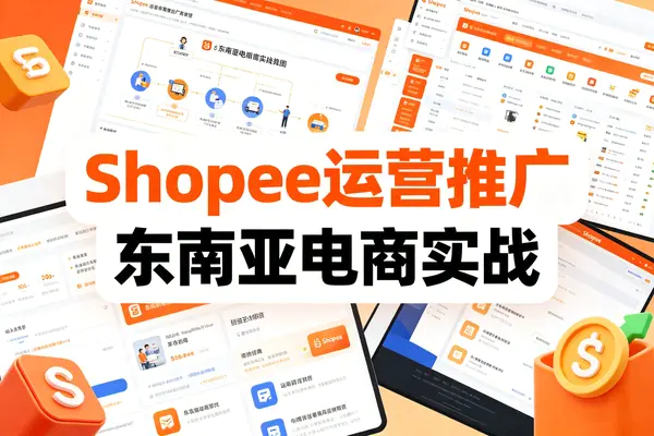 Shopee虾皮运营推广,从平台规则到广告投放,带你打通东南亚电商全链路