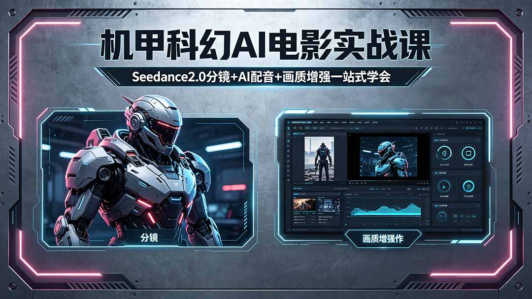 AIGC机甲科幻电影制作：Seedance 2.0+实景融合，从剧本到成片全流程