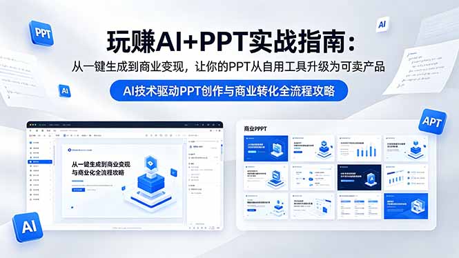 AI+PPT实战指南：AI一键生成+多工具协同优化，从述职汇报到课件制作全场景-更新5月13