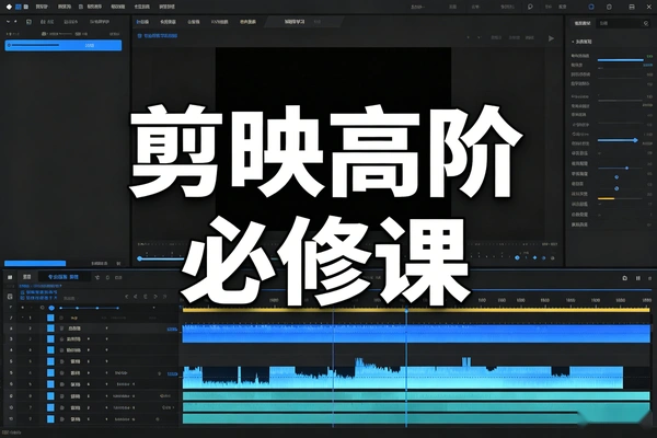 剪映高阶实战课，音频剪辑+字幕特效+画面调节+变速蒙版+抠像画中画+专业调色