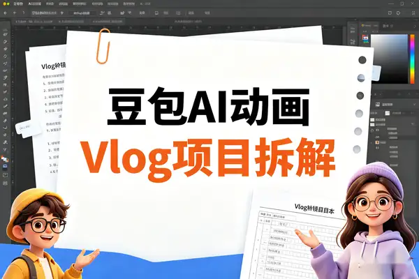 普通人用豆包AI动画Vlog项目拆解，新手也能轻松涨粉