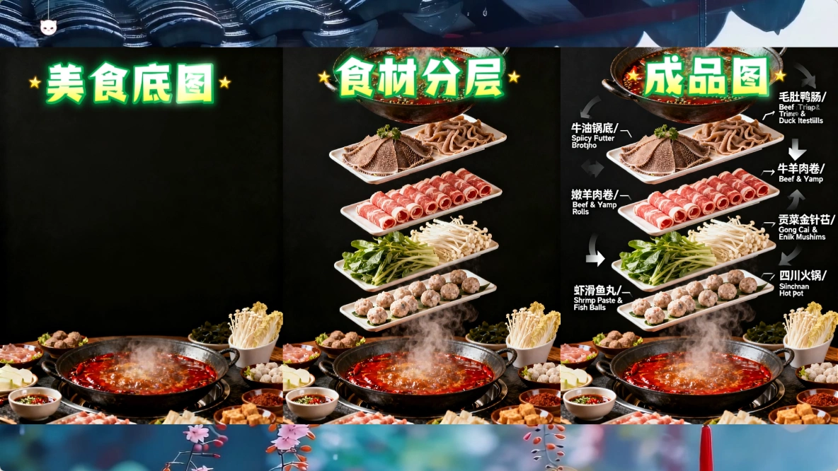 【图文】AI一键生成美食结构拆解动画，批量出片，三步搞定