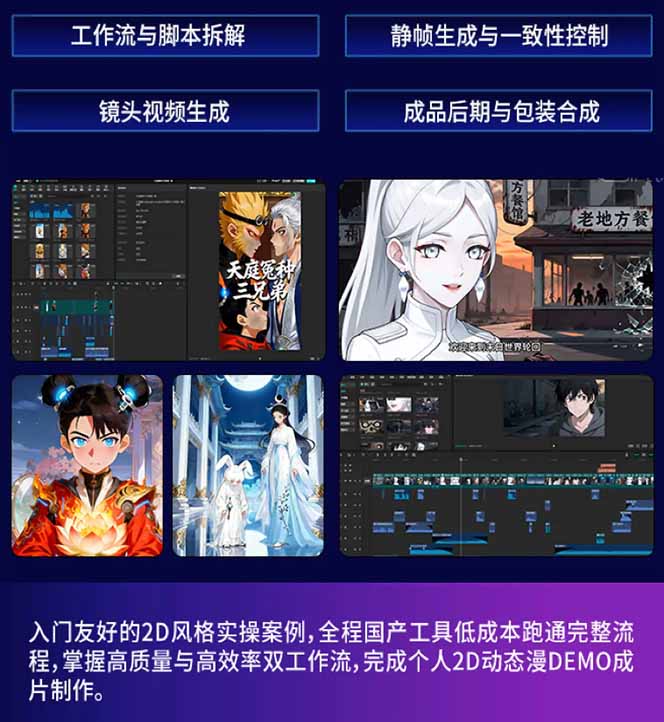 AI漫剧实战课：动态漫案例+多工具+工业化SOP，从行业认知到商业变现