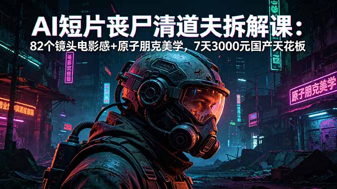 AI短片《丧尸清道夫》爆款密码拆解：82个镜头、原子朋克美学、三层递进冲突，做出刷屏AI短剧