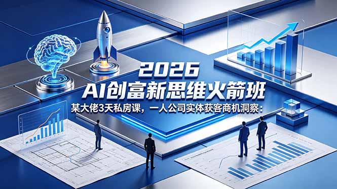 2026商业思维开窍加爆单直播间加同城抢客，一套课打通IP打造直播增长门店引流