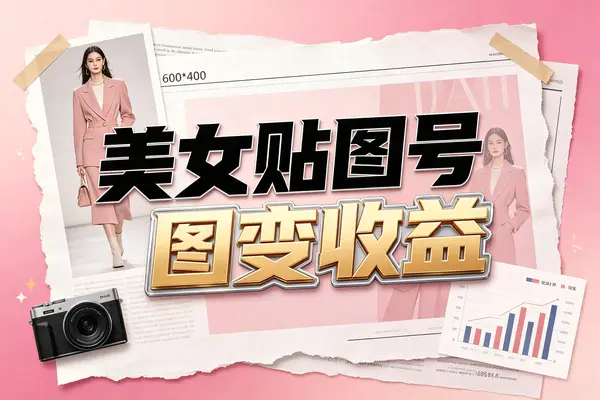 【图文】公众号赚钱机会,AI美女贴图号,几张图也能赚收益