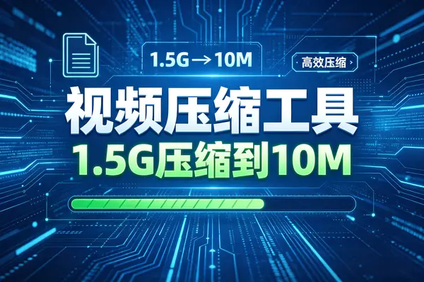 视频压缩工具,1.5G压缩到不到10M,画质没有明显损失