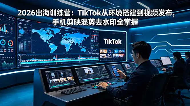 TikTok跨境电商从0到1,手机环境搭建+视频发布+挂小黄车+直播带货