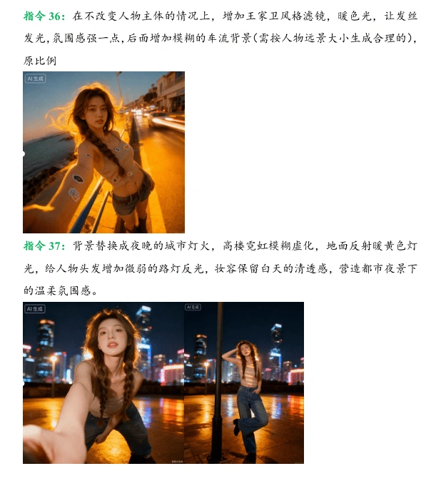 最新豆包AI网红修图提示词，一键修出网红同款氛围感