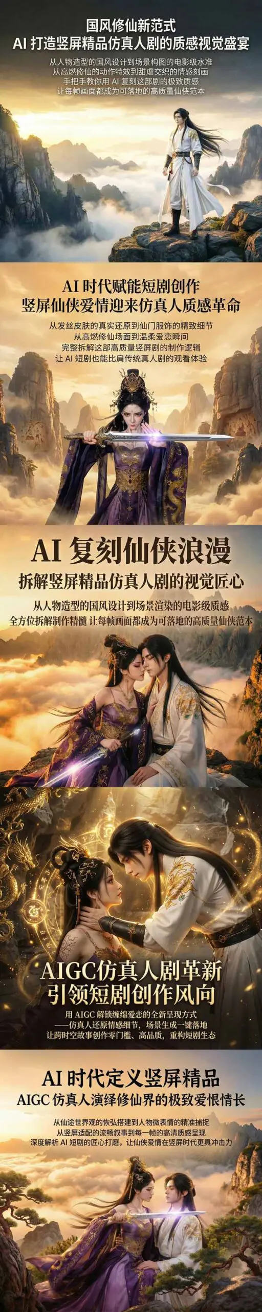 AIGC仿真人仙侠短剧《合欢宗》全流程实战:剧本创作+角色设定+三视图+分镜生成+即梦Seedance2.0视频生成