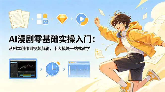 AI漫剧零基础实操教程:从剧本到成片全流程教学