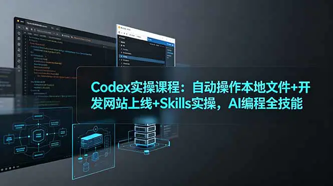 Codex AI编程实操教程,本地文件自动操作自动化任务搭建网站开发上线