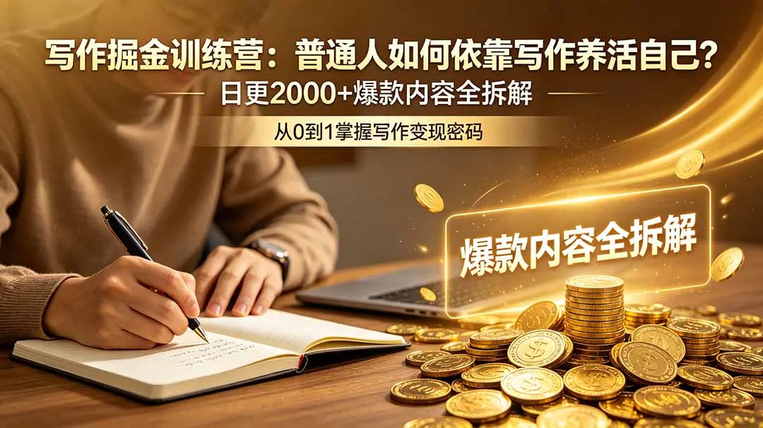 公众号写作变现:普通人靠写作养活自己,流量主最容易出爆款的领域全解