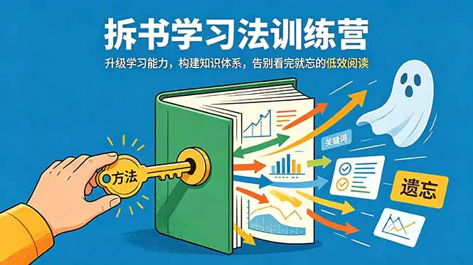 拆书学习法训练营,升级学习能力,告别读完就忘,手把手教你搭建个人知识库