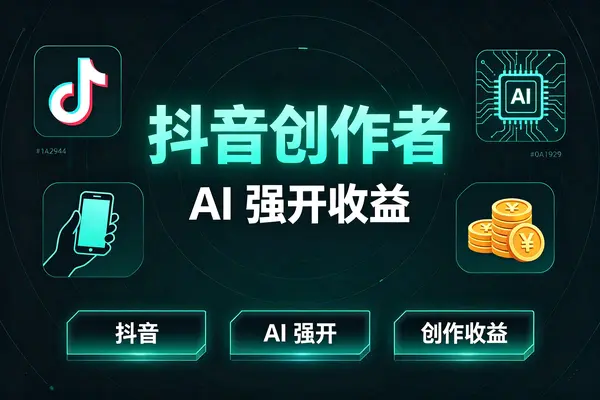 AI强开抖音创作者伙伴计划,轻松拿平台创作收益