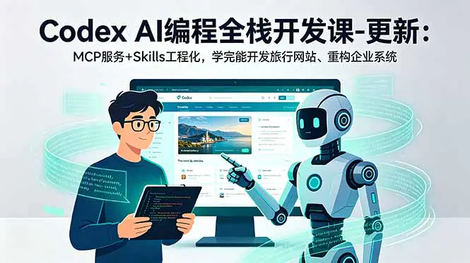 Codex+Skills+MCP服务实战课:安装配置+技能开发+企业级部署,Claude Code/Trae IDE/扣子编程多平台覆盖
