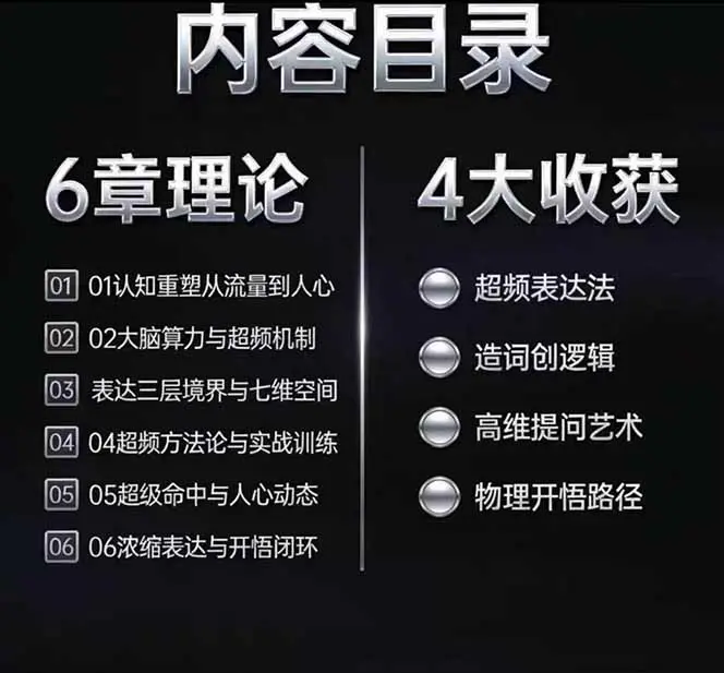 IP高维表达全套实战课,跳出普通口才教学,大脑超频训练打造原创思想IP体系(飞书文档)