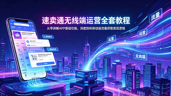 速卖通无线端精细化运营教程，手机端首页布局+流量规则+营销活动设置
