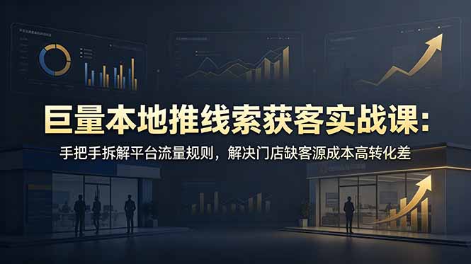 巨量本地推实战精品课，实体店精准获客广告投放留资转化全拆解