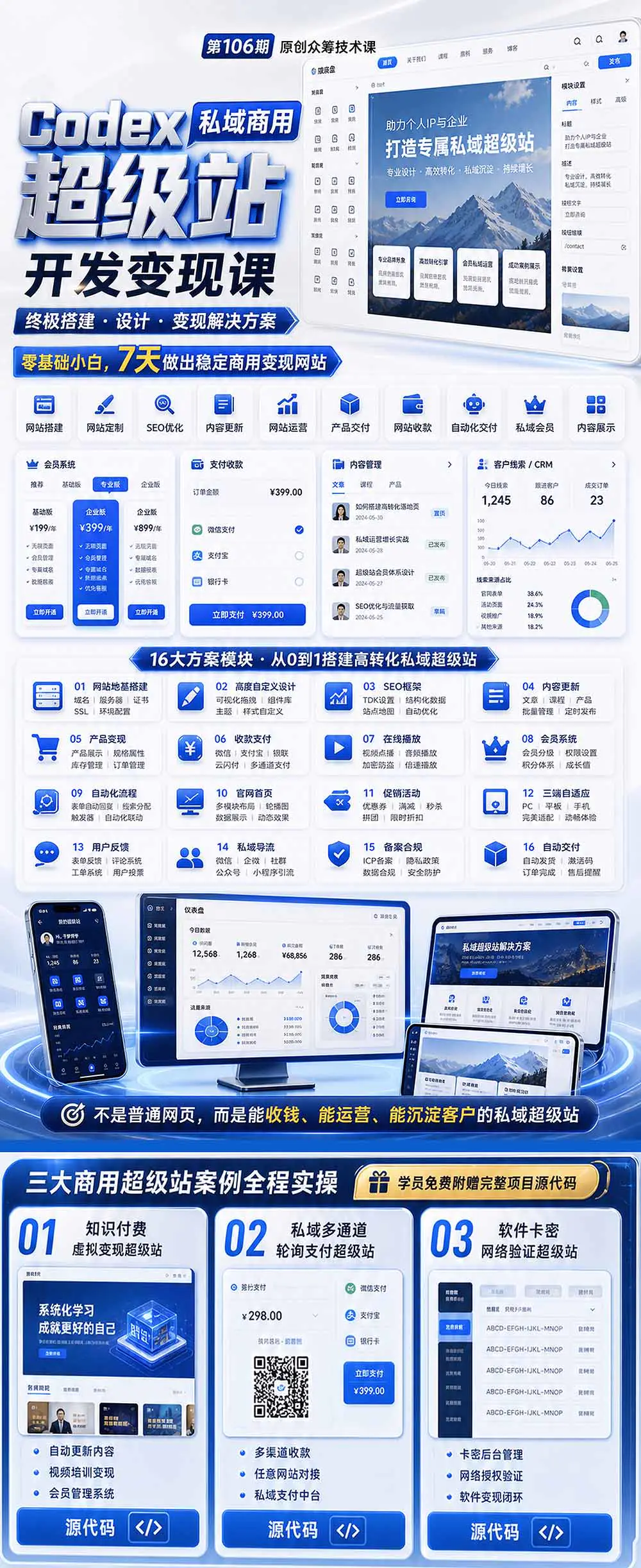 Codex开发变现课:AI网站开发部署上线变现全流程