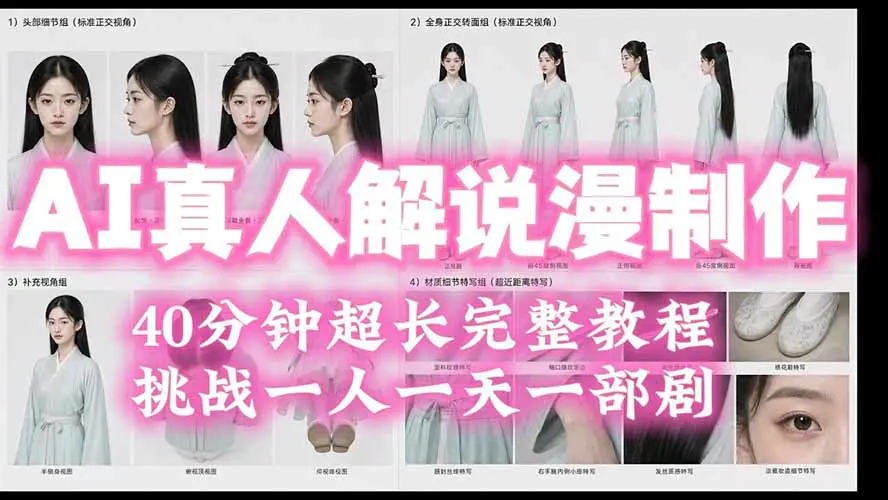 2026AI真人解说漫剧制作完整教程:写剧本分镜配音动画自动批量化制作