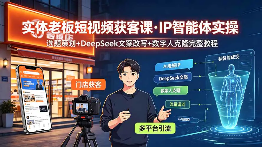 短视频实体老板获客,超级IP智能体部署账号策划爆款痛点选题