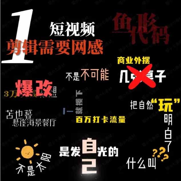 剪映高级感字幕文字预设模板1000+，自带音效动画一拖即用