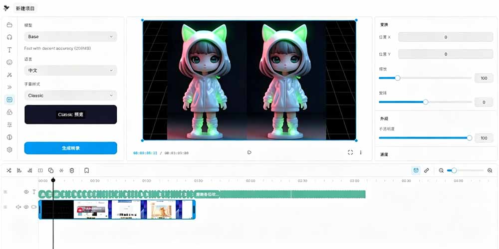 Cutia开源在线视频编辑器，AI原生生字幕无需安装浏览器剪辑隐私安全
