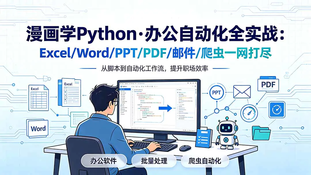 Python自动化办公实战,漫画图解零基础掌握ExcelWordPPTPDF处理