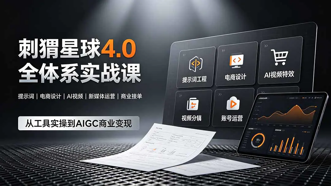 猬星球4.0AIGC全攻略,AI生图改图视频工具商业案例办公提效变现