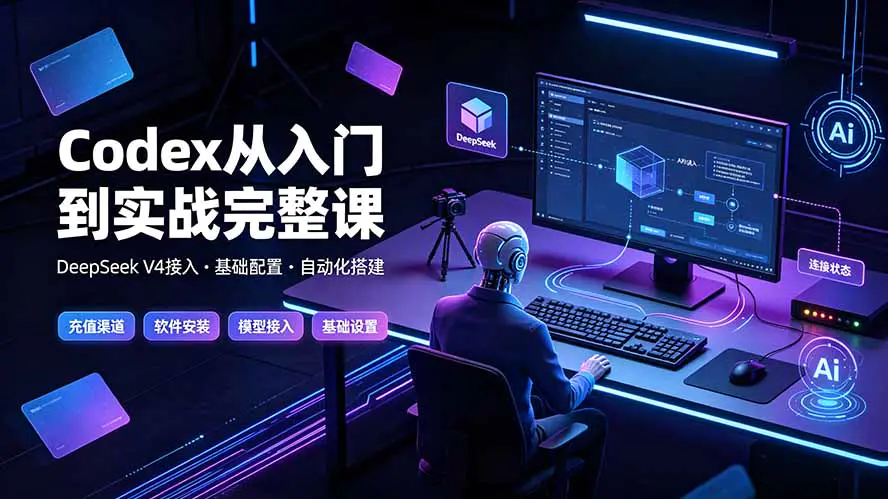 Codex入门到实战全套,账号充值软件安装DeepSeekV4接入记忆插件