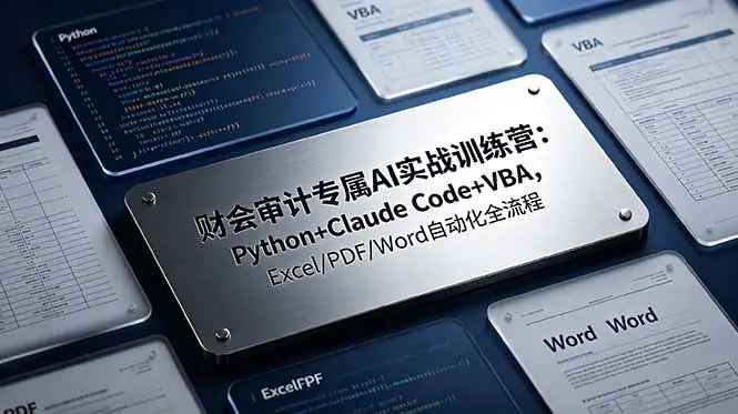 AI财务审计自动化开发-更新:Python+Claude Code+VBA,Excel/PDF/Word自动化全流程