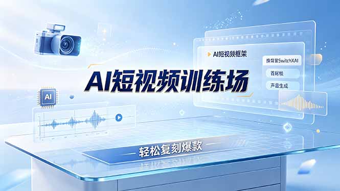 AI短视频爆款复刻课，换背景SwitchXAI声音生成首尾帧控制
