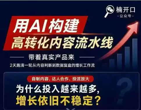 小红书AI高转化内容实战课:工作流卖点挖掘爆文模板批量生成复盘放大全流程(PDF教程)