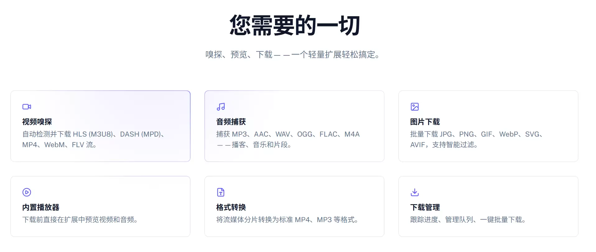自动抓取网页视频和音频下载器的浏览器扩展-在线工具