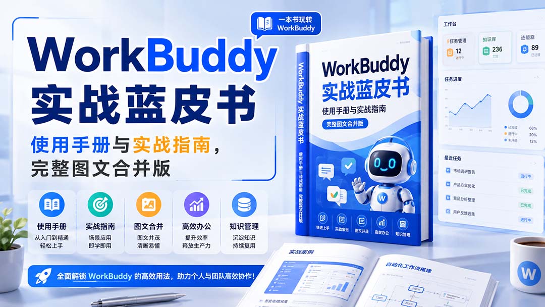 WorkBuddy实战使用手册，下载安装/Skills/连接器/移动办公/知识管理/内容自动化/多Agent团队（PDF文档）