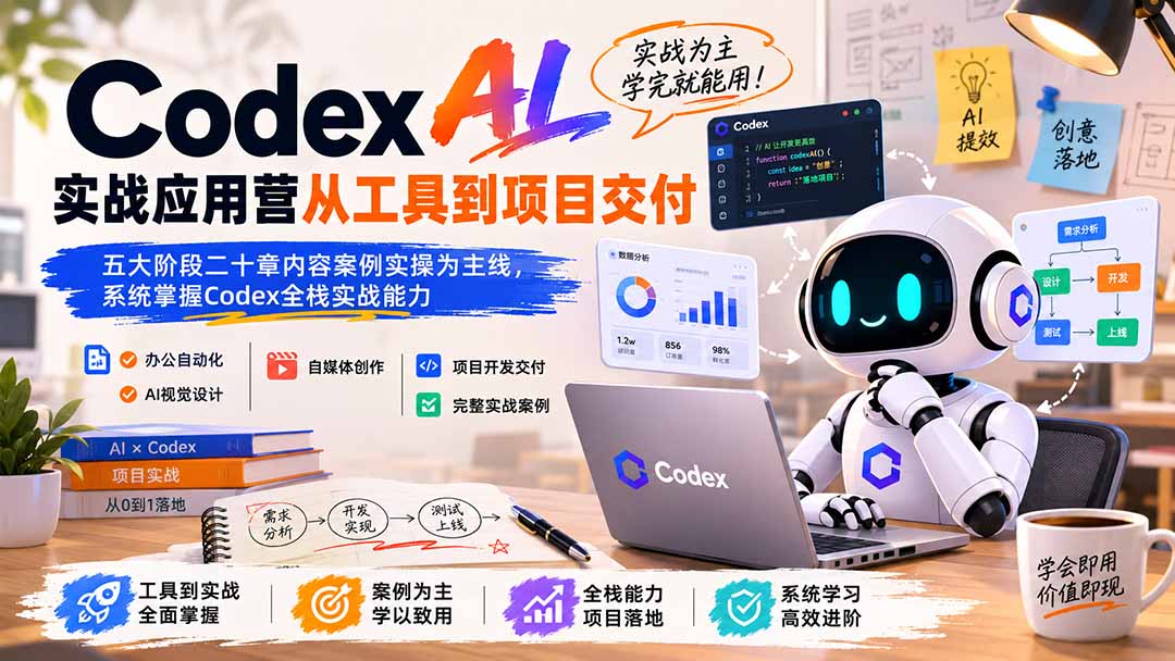 Codex AI实战应用课，从工具到项目交付，从零到一掌握Codex全栈实战能力