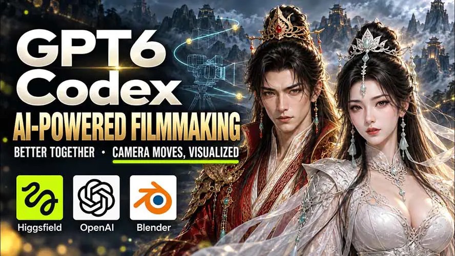 GPT-6 Astra+Codex+Higgsfield MCP修仙视频制作:从创意分镜到运镜可视化与图像视频生成全流程
