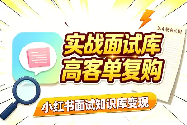 实战面试知识库,小红书变现路子,客单价高易复购